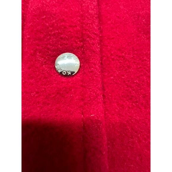 MICHAEL‎ Michael Kors 100% Red Wool Coat, Snap, Zipper, Size 14 Womens - Picture 3 of 16